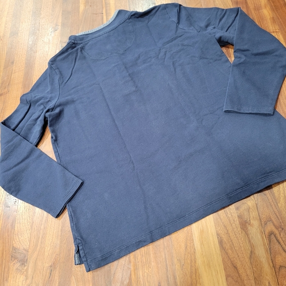 L.L. Bean Henley Classic Rugby Syle Hidden Button Placket Size Large - Picture 2 of 8